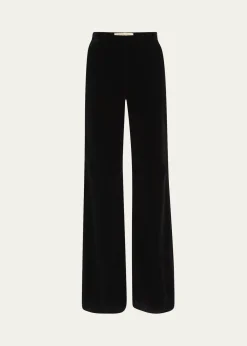 Valentino GaravaniVelvet Wide-Leg Pants