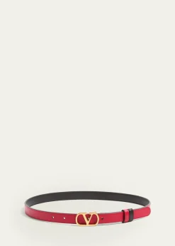 Valentino GaravaniVLogo Signature Reversible Calfskin Belt, 30mm