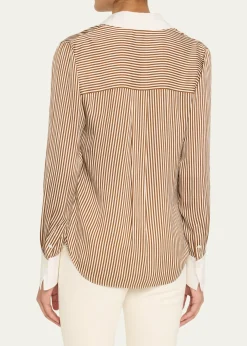 Veronica BeardAmelia Stripe Button-Front Shirt