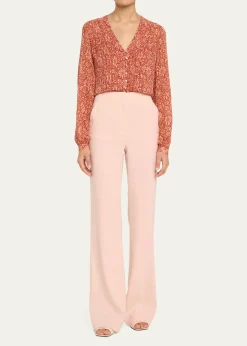 Veronica BeardCalvin Printed Long-Sleeve Blouse