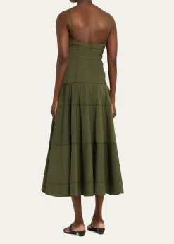 Veronica BeardIlona Tiered Faille Midi Dress