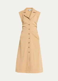Veronica BeardOrla Button-Front Midi Shirtdress