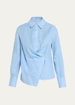 Veronica BeardPerezzi Asymmetric Linen Shirt