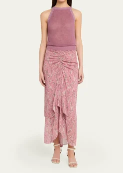 Veronica BeardSira Floral Chiffon Skirt