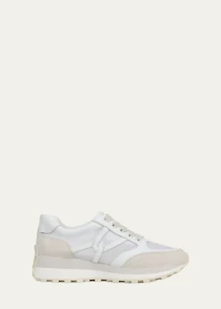 Veronica BeardValentina Ripstop Mixed Leather Retro Sneakers