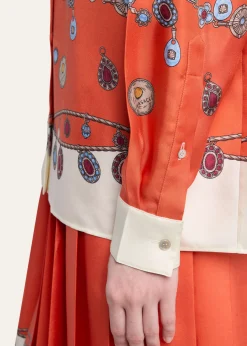 VersacePrinted Silk Twill Shirt