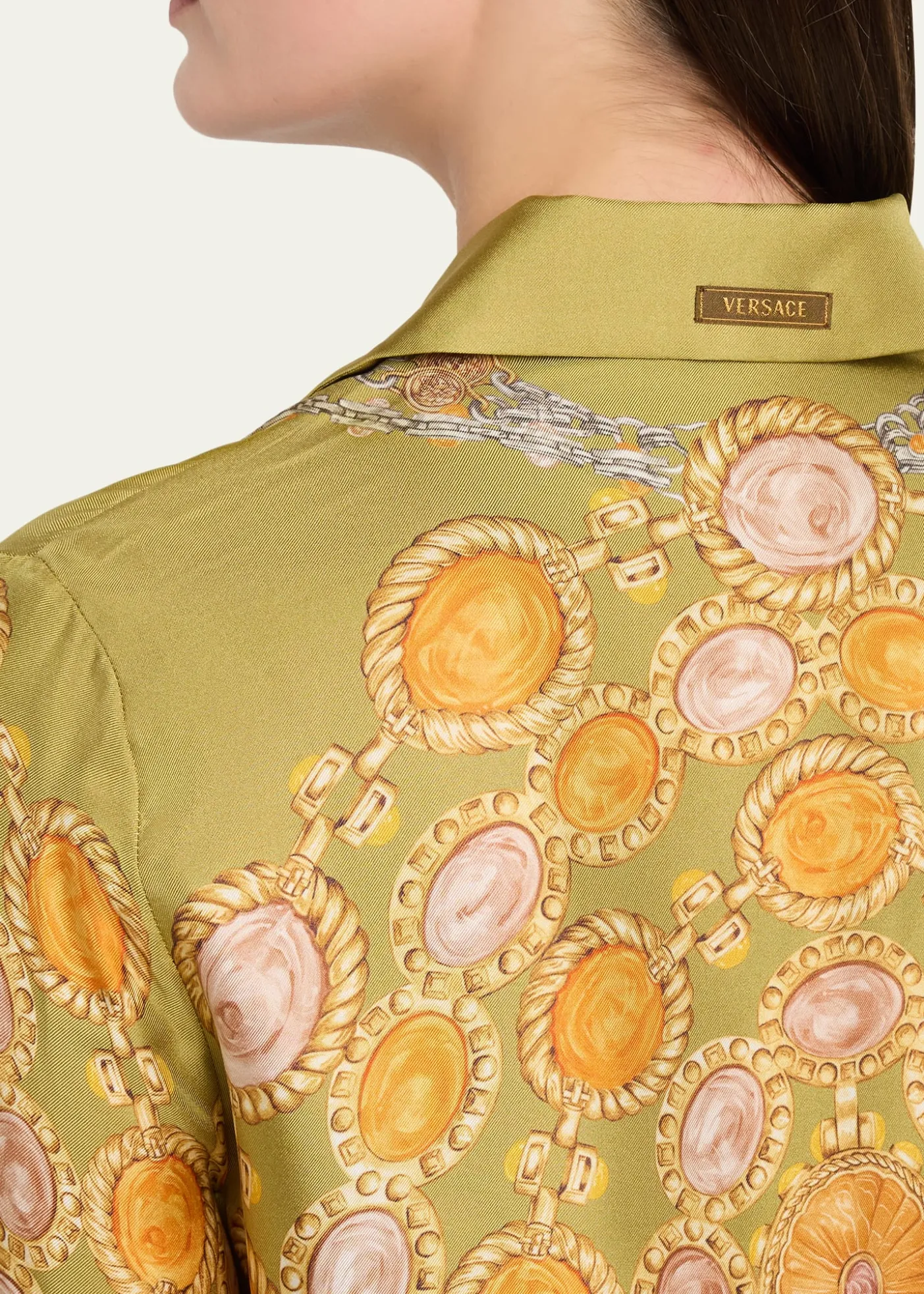 VersacePrinted Silk Twill Shirt