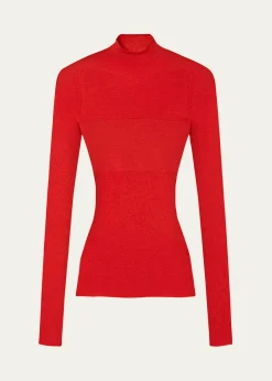VersaceRibbed Mock-Neck Sweater