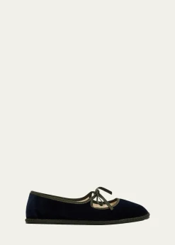 Vibi VeneziaVelvet Mary Jane Ballerina Flats