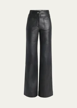 Victoria BeckhamAlina Flared Leather Trousers