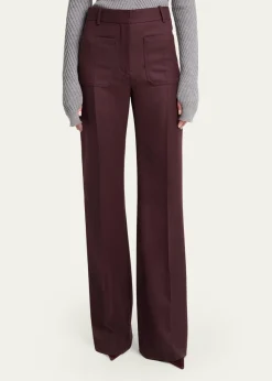 Victoria BeckhamAlina Front-Pocket Straight-Leg Trousers