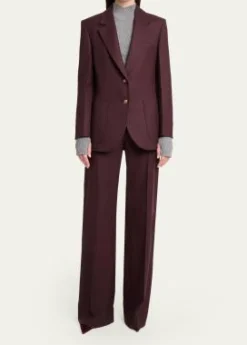Victoria BeckhamAlina Front-Pocket Straight-Leg Trousers