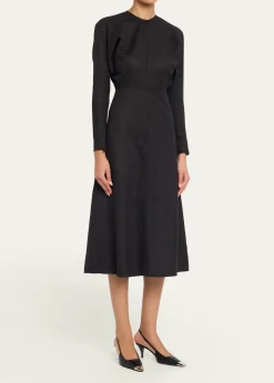 Victoria BeckhamDolman-Sleeve A-Line Midi Dress