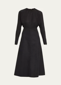 Victoria BeckhamDolman-Sleeve A-Line Midi Dress