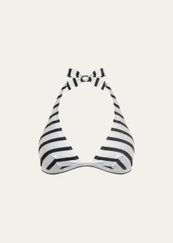 VilebrequinStripes Jersey Halter Bikini Top
