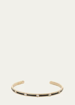 ViltierRayon Bangle in Onyx, 18K Yellow Gold and Diamonds
