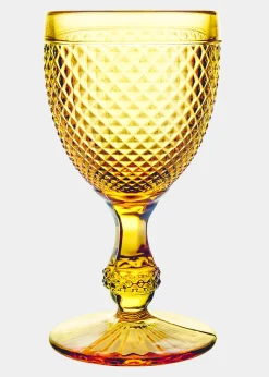 Vista AlegreBicos Amber Water Goblet Glass