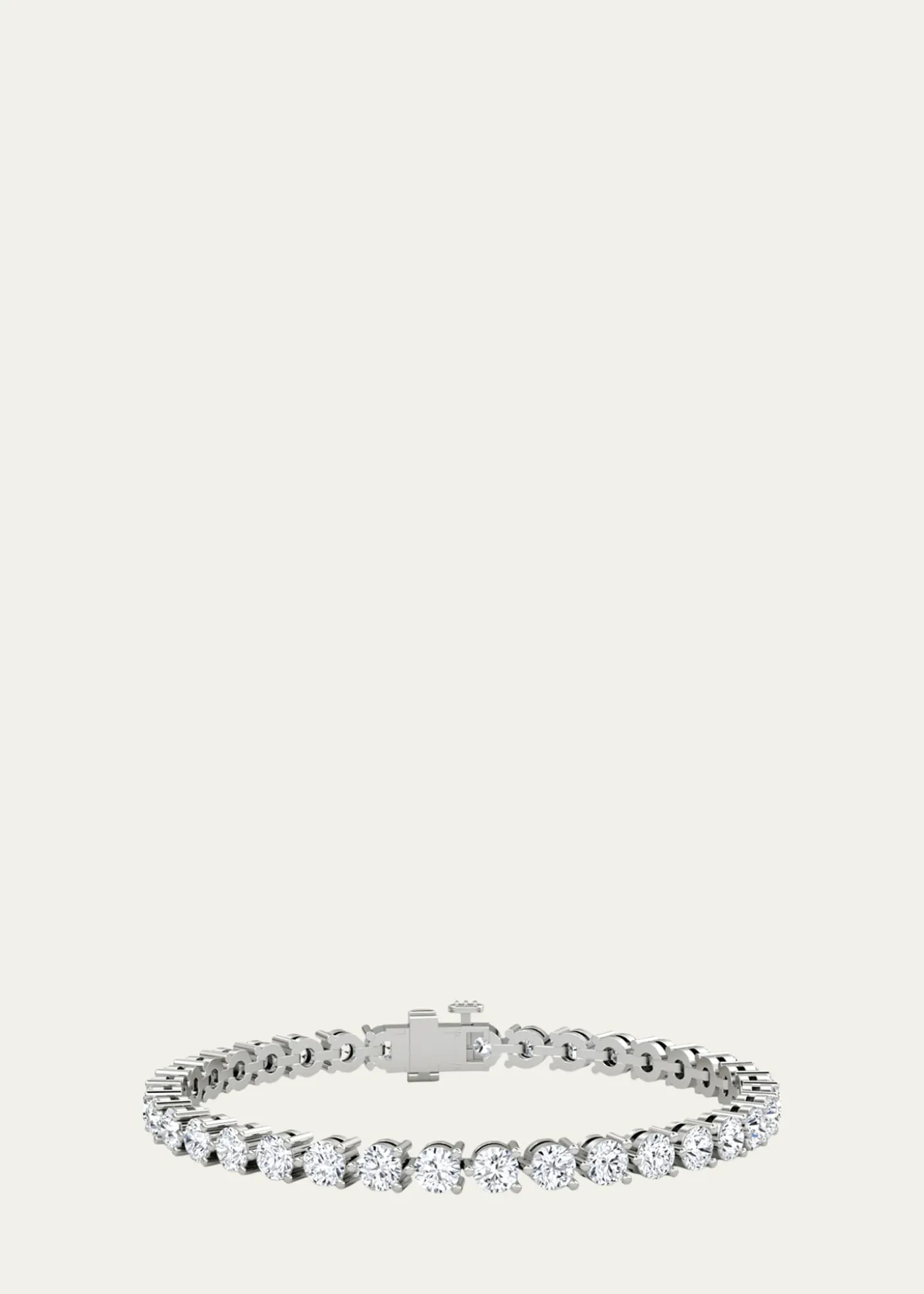 VRAI14K White Gold Round Lab Grown Diamond Tennis Bracelet, 8.50tcw