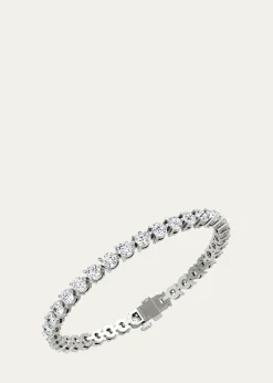 VRAI14K White Gold Round Lab Grown Diamond Tennis Bracelet, 8.50tcw