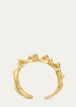 Vram18K Yellow Gold Chrona II Hinged Cuff Bracelet