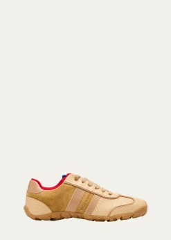 Wales BonnerMixed Leather Low-Top Sneakers