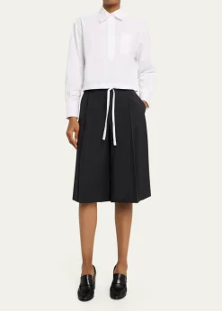 WE-AR4The CC Cropped Cotton Shirt