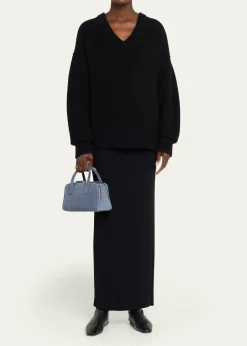 WE-AR4The Ivy 22 Suede Top-Handle Bag