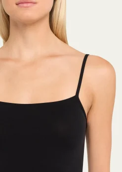 WolfordFatal Sleeveless Bodycon Knit Velvet Midi Dress