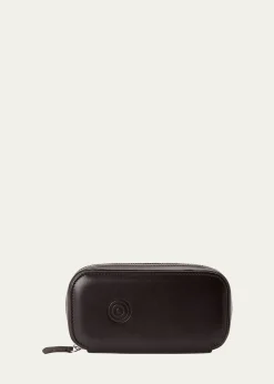 WOLFx WM Brown Two-Piece Watch Zip Case