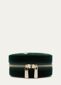 WOLFZoe Round Travel Jewelry Case