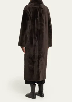 Yves SalomonLacon Double-Breasted Shearling Coat
