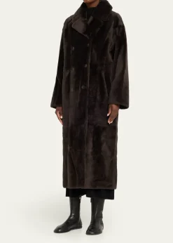 Yves SalomonLacon Double-Breasted Shearling Coat